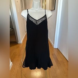 ASTR Black Romper with Lace V-Neck